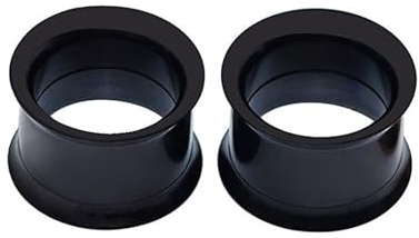 Tolldek 16mm Ohrentunnel 2er, Reifen Gauges für Ohren Double Flared Tunnel, Edelstahl Schwarz Ohrringe für Männer Frauen Ohr Expander Piercing Schmuck