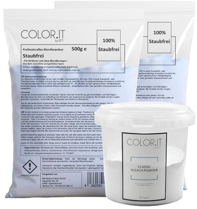 COLOR.IT by BM Blondierpulver (2er Pack) Je 500g Mit Aufbewahrungsdose