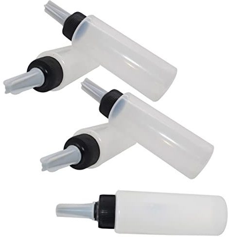 DECOMELODY 5pcs Professional Hair Salon Squeeze Wash Bottles Plastic Empty Bottles for Lash Water Refillable Squeeze