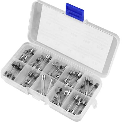 Angoily 60stücke Glasrohrsicherung Schnellauslöse Schutz Überlastung Transparente Box