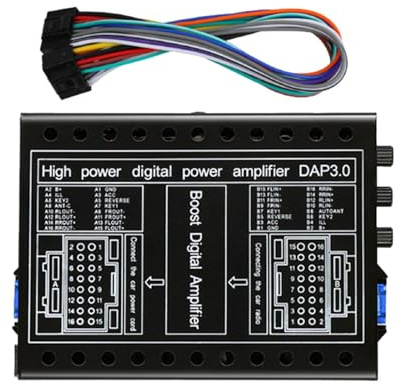 DEKKRYNFV Facile Installazione Auto DSP Amplificatore 12V Booster Regolazione 4x60W Digital Sound Processors Suono Ad Alta Potenza