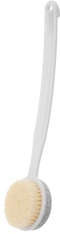 Veemoon Lange Griff Bimsstein Fußfeile Hornhautentferner Ergonomischer Griff Fußpflegewerkzeug mit Doppelseitigem Design für Schwielen und Abgestorbene Haut Zuhause und Reisen