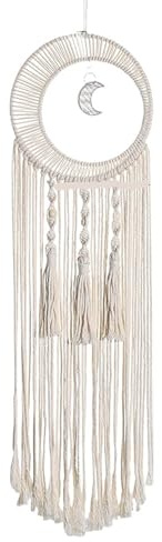 Atrapasueños Hecho a Mano, Colgante con Cuentas de ratán, Plumas, decoración Pared for Coche, Adorno, atrapasueños, 2 uds Atrapa Sueños(Beige04)