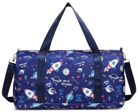 Flintronic Pequeña Bolsa De Deporte para Mujeres, Bolsa De Deporte para Niñas y Niños, Bolsa de Viaje con Zapatero y Bolsillo para Húmedos, para Fitness, Natación y Viaje (Azul)