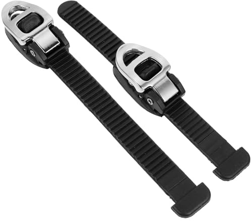 CALLARON 2pcs Black T-type Roller Skate Buckle Straps with Adjustable Fine-tune Buckle Replaceable Fixing Straps for Inline and Speed Skating Shoes Skate Accessories