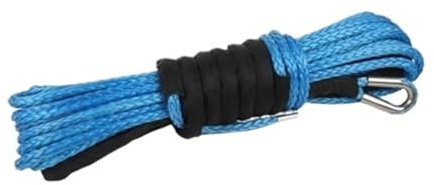 Cuerda de Remolque, Cuerda De Cabrestante, Cable Sintético Azul 10mm X 30m, Remolque para SUV ATV UTV,para camión(Blue)