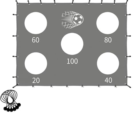Fußball Zielnetz, Wetterbeständiges faltbares Tuch, Fußballtore für den Garten, für präzises Schießtraining und Wettkampf im Freien im Garten auf dem Schulhof und beim