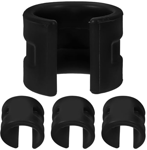 BESTYASH Anneau de Protection de Chaîne en Caoutchouc Noir 4 Pièces | Installation Facile, Retrait Rapide, pour Hauban de Vélo, Lot Pratique pour Cadre et Transmission