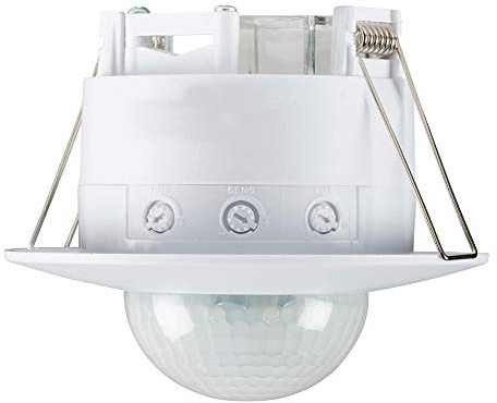 Knightsbridge Recessed PIR Sensor, White, Diameter – 110 Height-90 Projection-34
