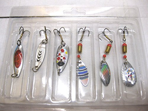 B-Creative - Juego de 6 Pinchos de Pesca para Perchas, Perchas, Perchas, 3 Ganchos