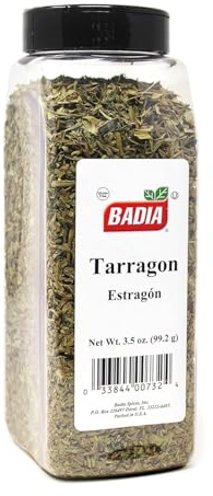 Badia Tarragon 3.5 oz – Aromatic & Sweet, French Inspired Flavor – Dried Tarragon Leaves, Gluten Free & Kosher
