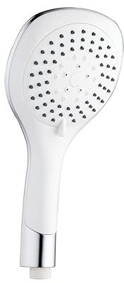 Aloni Bianco Handbrause Duschkopf Kunststoff Chrom Weiß 5 Strahlarten und Anti-Kalk-Düsen 1/2 Zoll