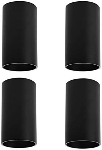 Klighten 4 pcs Surface Mounted Ceiling Spotlight Matt Black Ceiling Light, GU10 Socket, Round Modern Spotlight Aluminum Ceiling Spot for Living Room, Kitchen, Hallway, 56 x 100mm, Bulb not Included