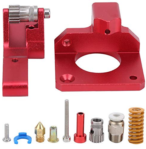 3D Drucker Extruder Kit, Aluminium Dual Extrusion Upgrade Kit für Ender-3/CR-10S PRO Original Rotes Extruderantriebszufuhr Druckerzubehör