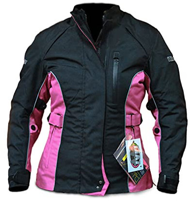 WinNet Giacca da Moto Princess da Donna con Protezioni Omologate C.E. ed Imbottitura Removibile