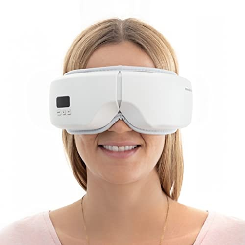 CELLUSTOP - Ögonmassageapparat - vibrationsfunktion för värmekompressionsmusik - avslappning av ögonen, lindrar visuell trötthet - 5 massagelägen för ögonmassage