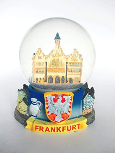 Frankfurt Schneekugel XL Römer Skyline Snowglobe Germany Souvenir