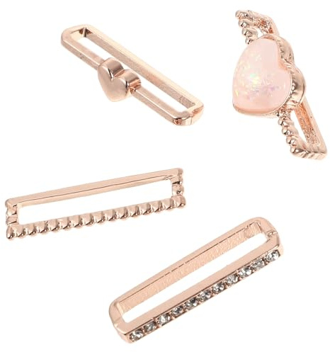 ULTECHNOVO Uhrenarmband Charms, 4 Stück Metall Uhrenarmband Dekorative Ringe Schlaufen Armband Charms Kompatibel Mit Smartwatch Series 7 6 5 4 3 2 1 Silikon