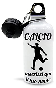 Mr. Gadgets Personalisierbare Trinkflasche mit Namen verschiedene Modelle-Sport - Erwachsene 500 ml (Fußball Herren)