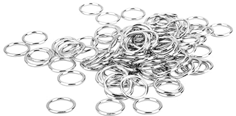 LOVIVER 100 Piezas de Metal Correa Ajustador Deslizante/Ganchos Lencería Costura, Plata, Anillo tórico de 10 mm