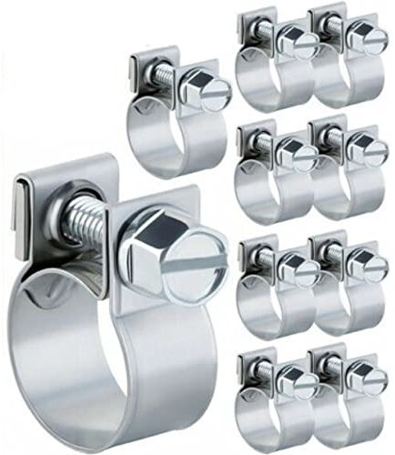 10 PCS Hose Clamps Clip Pipe Fuel Injection Gas Line 35/64-5/8（14mm-16mm),SANFAY