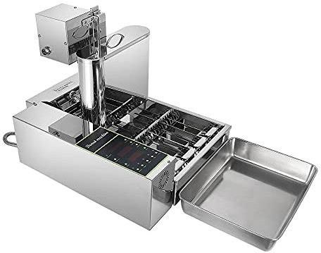 2000W/4 Rows Donuts Maker, 1750 pcs/h Commercial Donut Maker Machine, Automatic Rotation Donut Fryer, LED Panel Donuts Maker