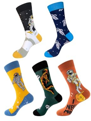 EmaoFun Calcetines Hombres Divertidos, Fantasía Calcetines Hombre Originales Dibujos de algodón,40-46
