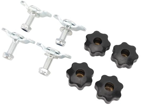 Yctze Accessori per Bulloni su Rotaia a L, Kit di Ancoraggio su Rotaia a L con Rotazione di 360 Gradi in Acciaio al Carbonio per Accessori per Rimorchio per Pianali di Camion