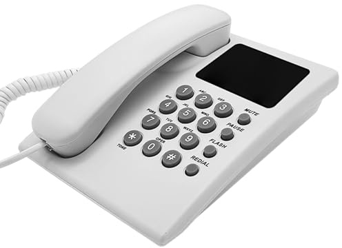 Téléphone fixe de base pour personnes âgées, téléphone domestique analogique avec cadran retenu, petit téléphone de bureau filaire