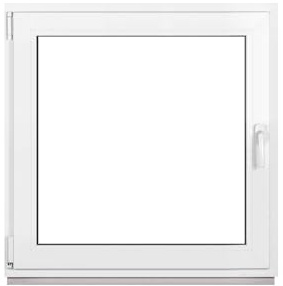 Framex Kellerfenster Fenster Kunststofffenster Weiß Breite x Höhe 120 x 120 cm (1200 x 1200 mm) 2-fach (32 mm) Dreh Kipp DIN Links - Premium - Alle Größen