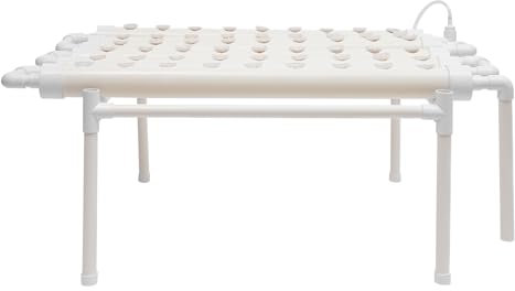 Biknltio Système de culture hydroponique à 54 trous, 1 couche blanche, 102 x 62 x 35 cm