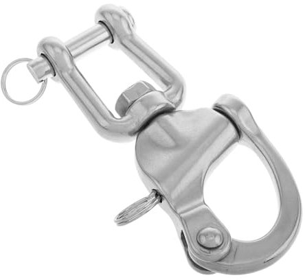 BESTonZON Moschettone Girevole Acciaio Inossidabile Con Clip Rapida Gancio Molla Per Uso Domestico e Industriale Sicuro e Versatile Per Attività e Outdoor