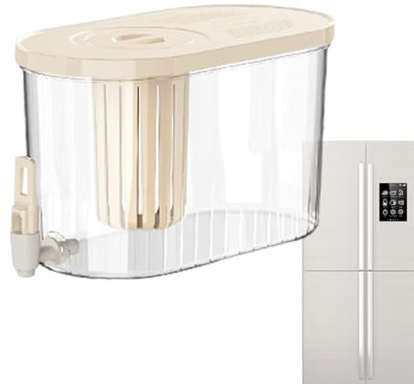 Contenedor Filtro Agua para - Gran Dispensador De Agua | Botella Jarra De Cuatro litros Y Medio con Grifo Antigoteo para Cocina Camping Al Aire Libre