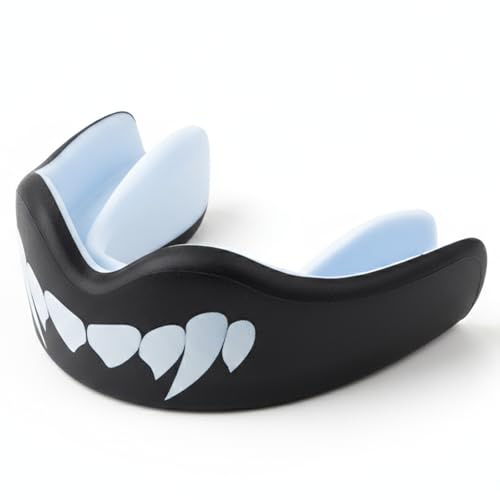 Protector bucal adultos para todoslos deportes de contacto,Protector Bucal Deportivo,Premium ProtectorBucal,Protección Dental Deportiva,incluidos Rugby,de Kickboxing, Hockey y Boxeo,Negro