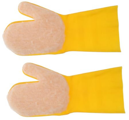 INOOMP 2pcs Pool Gloves Cleaning Mitts Latex Aquarium Gloves Wash Pool Spa Tub Swim