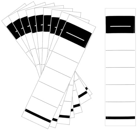 Packung mit 50 weißen selbstklebenden Ordnerrücken-Etiketten 54 x 190 mm Ordnerbreite Ordnerrücken-Aufkleber Währung für Aktenordner