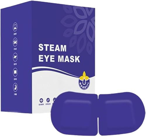 Lumidew Steam Eye Mask, Disposable Heated Eye Maskes Warm Compress, Self-Heating Steam Eye Mask Instant Warmth + Soothing Hydration for Dry, Tired, Or Puffy Eyes (1box)
