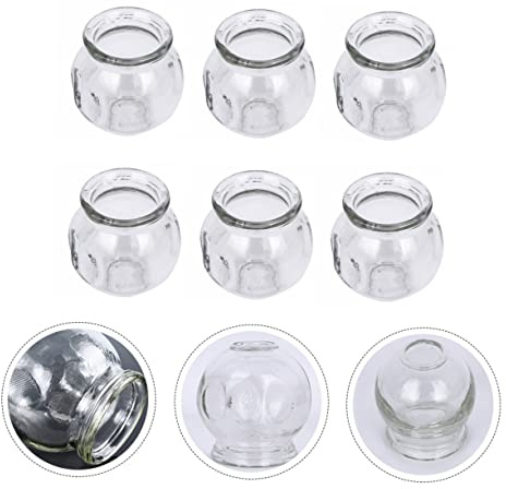 DECOMELODY Thickened Glass Fire Cupping Featuring Practical Design and Non-Slip Coasters for Traditional Chinese Cupping Therapy and Muscle Relaxation