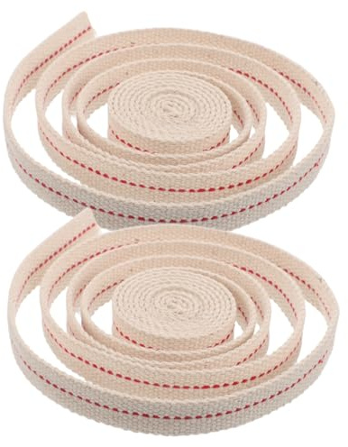 POPETPOP Mèche De Lampe à Pétrole en Coton 1,2 Cm De Large 2 Mètres, Mèche De Lanterne Tempête Naturelle, Remplacement pour Lampes à Huile D’extérieur pour Camping Et Usage Domestique