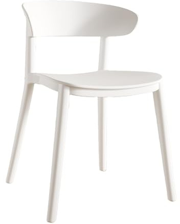 Stapelbara uteplatsstolar för utomhusbruk set med 4 – matstolar i plast med omic-ryggstöd för inomhus/utomhusbruk platsbesparande design lätt att rengöra