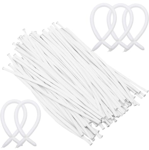 HOOTNEE 200Pcs White Twisting Balloons Flower Balloons Arch Kit for Birthday Wedding Party Decorations Long Animal Modeling Supplies