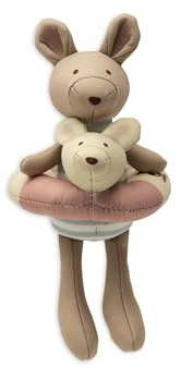 Jollein Bambola da bagno Baby – Kangoroots – Bambola da bagno galleggiante con salvagente staccabile – Vasca da bagno giocattolo – Giocattolo da bagno – Lavabile