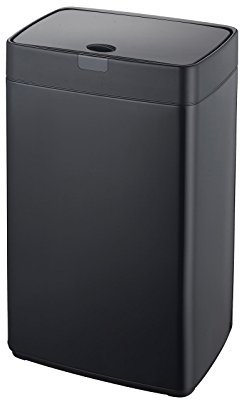 Dihl 35L Iris Black with Black Lid Rectangle Stainless Steel Auto Touchless Hands-Free Sensor Kitchen Waste Dust Bin Automatic Motor