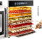 Kwasyo Deshidratador de Alimentos Acero Inoxidable Libre de BPA, Deshidratadora de Frutas y Verduras con Pantalla LCD, Temperatura 30-90℃, Temporizador, Hierbas, Nueces, Yogurt, 8 Bandejas, 500W