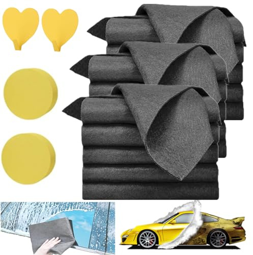 Donubiiu Streak Free Magic Cleaning Cloths,Cleaning Cloths,Magic Cleaning Wipes,Microfiber Thickened Magic Cleaning Cloth for Home Car All Purpose (15 Pcs