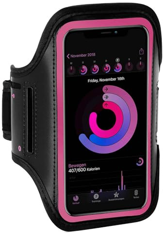 ONEFLOW Sportarmband, mobiltelefonskal kompatibelt med Xiaomi Redmi A3, armväska, fitnessarmband, sport, löparmband, utomhus, mobiltelefonfodral, jogging, armhållare, smartphone, mobilficka, rosa