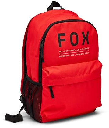 Fox Racing Clean Up Backpack – Viel Platz für Arbeit & Schule, internes Laptopfach, großes Hauptfach, Frontfach mit Reißverschluss, Seitentasche für Wasserflasche, Farbe: Fluorescent Red, Größe: OS