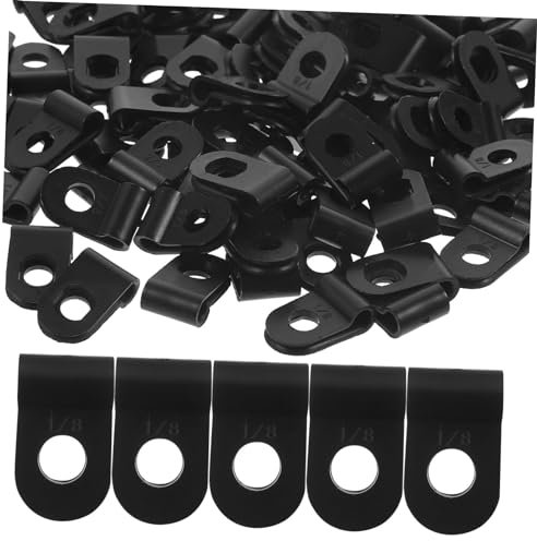 CIYODO 100pezzi Clip Ethernet Clip Luce Esterna Montaggio Luce Resistente Pvc Gestione Organizzazione Area Lavoro Soluzione Economico