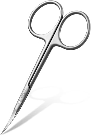 GöSol Cuticle Scissors Extra Fine Curved, Professional Russian Style