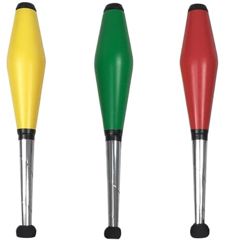 Takingup Club da Giocoleria 3 Pezzi Palline da giocoliere per Club Perni di innesto da 16, 5x2, 8 Pollici Bastoncini Leggeri per concentrazione di coordinazione Occhio-Mano